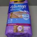 Always Discreet Adult Diapers for Women, Incontinence Underwear, Postpartum Essentials, Disposable Briefs, Max Absorbency, Bladder Leak Protection, Large, 28ct