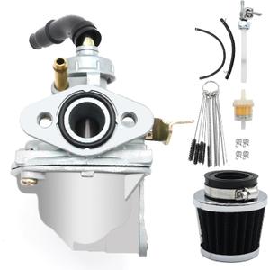 Carburetor Tune Up Kit for Honda NC50 Express 1977-1981 Moped, ED-1CB71 Rebuild Kit with Air Filter & Fuel Line, Carb Repair Kit
