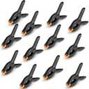 Rondauno Spring Clamps 12 Pack, 3.5 inch Spring Clips for Crafts & Professional Backdrop Clips, Heavy Duty Plastic Clamps for Woodworking