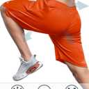NORTHYARD Men's 10" Athletic Basketball Shorts with Zipper Pockets Quick Dry Lightweight Running Workout Gym Tennis Shorts (Orange, XXXL)