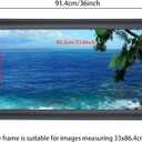 13x34 Picture Frame Solid Wood Black 13x34 Inch Panoramic Photo Frame Posters Frame 13x34 Puzzle Frame(C23B1334)