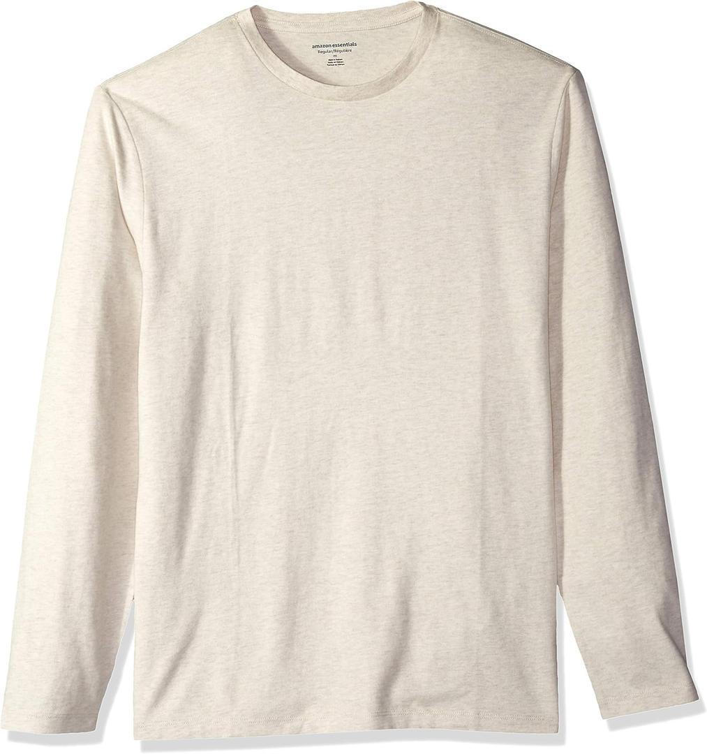 Amazon Essentials Men's Regular-Fit Crewneck Long-Sleeve T-Shirt, Casual Cotton Jersey (Stained But Otherwise Like-New) (XL)
