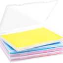 4 Pcs Photo Storage Boxes Fit 8" x 10" Photo Clear Plastic Scrapbook Papers Storage Containers, Large Photos Organizer Storager for Card, Papers, Poster, Files