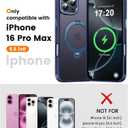 360 Spin Magnetic Stander for iPhone 16 pro max Case [Compatible with Magnetic] [Built-in Kickstand] Mil-Grade Protective, Matte Non-Slip for iPhone 16 pro max Phone Case(Dark Blue)