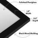Americanflat 18x36 Picture Frame with Polished Plexiglass - Black Picture Frame - Wide Photo Frames Made of Engineered Wood for Vertical or Horizontal Wall Display - Epic Collection - Black