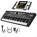 61 Key Keyboard Piano, Portable Electronic Keyboard Piano for Beginners with Speakers, Microphone, Sheet Music Stand, 100 Voices, 100 Rhythms, Digital Music Keyboard for Beginners