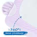 Crib Sheets Girl, 2 Pack Baby Sheets for Standard Crib Mattress & Toddler Bed Mattress, Snug Fit Breathable Soft Fitted Crib Sheet, Pink & Violet