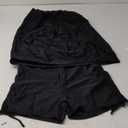 Tankini Bathing Suits for Women Two Piece Swimsuit Modest Swimwear with Shorts High Waisted Drawstring Swimming Suit (XX-Large, Solid Black)