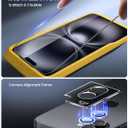 2 x Lamicall 2+2 for iPhone 16 Plus Max Screen Protector (6.7") with Camera Lens Protector, [Top 9H Tempered Glass Film], Easy Alignment, Anti-Scratch, 0 Bubbles, HD Clear for iPhone 16 Plus - 2 Pack Each