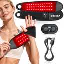 ROMISA Red Light Therapy for Hand Wrist, 3000mAh Wireless Controller, Near Infrared Light Therapy Wrist Brace & Red Light Therapy Wrist Wrap Pad for Faster Recovery
