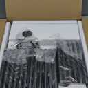 AZERPIAN Shoe Rack 7 Tier Vertical Storage Organizer Narrow Metal Slim Shelf Modern Free Standing Shoe Tower Saving Space for Closet Entryway Bedroom,Black+Rustic Brown