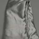 Homiest 48"x72" Weighted Blanket Cover, Light Grey Satin Weighted Blanket with 8 Ties, Removable Zippered Duvet Cover for Adults