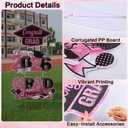 Graduation Yard Signs Class of 2026, 3-Pack Pink Congrats Grad Yard Sign with Metal Stakes and Whiteboards for Graduation Party Decorations Outdoor Party Supplies
