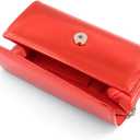 Silver Metallic Purse Flap Dazzling Small Clutch Bag Evening Bag With Detachable Chain