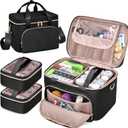 Medicine Storage Bag with 2 Medical Bags, Pill Bottle Organizer Bag Empty First Aid Bag for Travel, Home Healthcare, Black(Empty Bag Only)