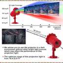Treela Red Laser LED Light Projector Outdoor Star Projection LED Projector with Remote Waterproof Decorative Light for Garden Yard Party(Red Green Blue Color,Star)