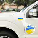 6 x JBCD Ukraine Flag Decal Car Sticker Ukrainian Flags for Trucks Vehicles Car Decoration Accessories, 3 Pack