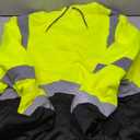 sesafety Class 3 High Visibility Sweatshirt for Men,Hooded Pullover,Hi-Vis Safety Hoodie Pullover Sweatshirt,Reflective Safety with Black Bottom (Yellow-203, 4XL)