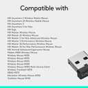 Logitech USB Unifying Receiver, 2.4 GHz Wireless Technology, USB Plug Compatible with All Unifying Devices Like Wireless Mouse and Keyboard, PC/Mac/Laptop - Black