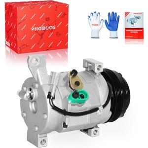 PHOBOOS A/C Compressor with Clutch Compatible with Chevrolet & GMC Models, Silverado, Sierra, Tahoe, Yukon, Suburban, Express, Escalade, Savana, Avalanche, etc. Fast Cooling, Ref. CO-29002C, 78376