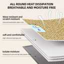 Pet Cooling Mat for Dogs and Cats  Natural Rattan Straw Pad, Breathable Summer Pet Pad for Small & Medium Pets, Anti-Slip Cool Mattress for Indoor & Outdoor Use (Medium)