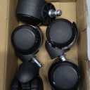 MaxGear 2" Office Chair Wheels Heavy Duty Replacement, Mute Rubber Rotating Desk Chair Caster Wheels, Safe for All Floors Including Hardwood, Only Fits 11mm Stem, NOT for 10mm or IKEA Chairs, Set of 5