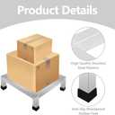 GRETJOB 3-Pack Stainless Steel Dunnage Rack, 11.8" L x 11.8" W x 3.9" H, 1000LB Capacity, No-Assembly Kitchen Floor Racks for Commercial Food Service, Restaurant, Bakery, Shop & Garage Storage