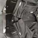 AllSaints Men's Cora Leather Jacket (Medium, Jet Black)