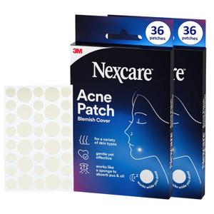 Nexcare Acne Absorbing Covers, Hydrocolloid Pimple Patches for Blemishes, 72 Count (Assorted Sizes), NonMedicated
