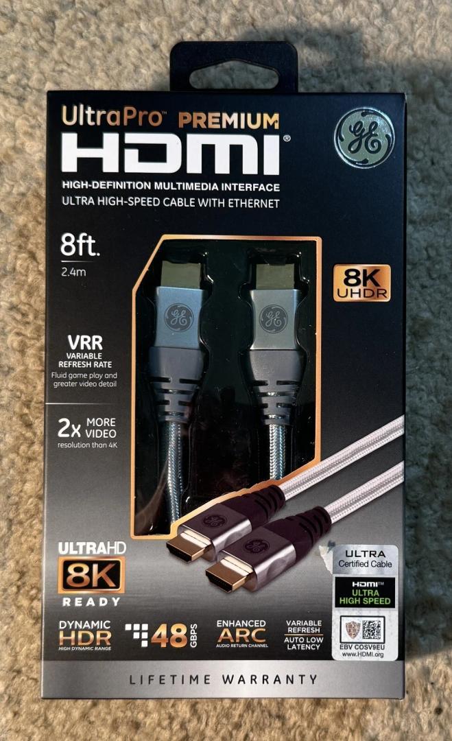 8Ft Ultra pro HDMI 8K, 4K Ultra HD ULTRA Speed cable