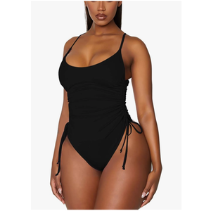 Viottiset Women's Ruched High Cut One Piece Swimsuit Tummy Control Bathing Suit Monokini, Size Not Found