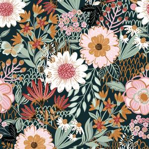 Sevalo Floral Peel and Stick Wallpaper Boho Flower Contact Paper for Cabinets and Drawers Botanical Large Floral Wall Paper Self-Adhesive Removable Wallpaper Bedroom Colorful Decor 17.3inW 197inL