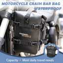 2 x MRSXXNTY 2 Pcs Motorcycle Crash Bar Bag 4L Bumper/Anti-Fall Bar Luggage Bag Motorcycle Frame Bag Side Bag Waterproof Wear-Resistant and Durable Comes With Shoulder Strap Black (Black 2Pcs)