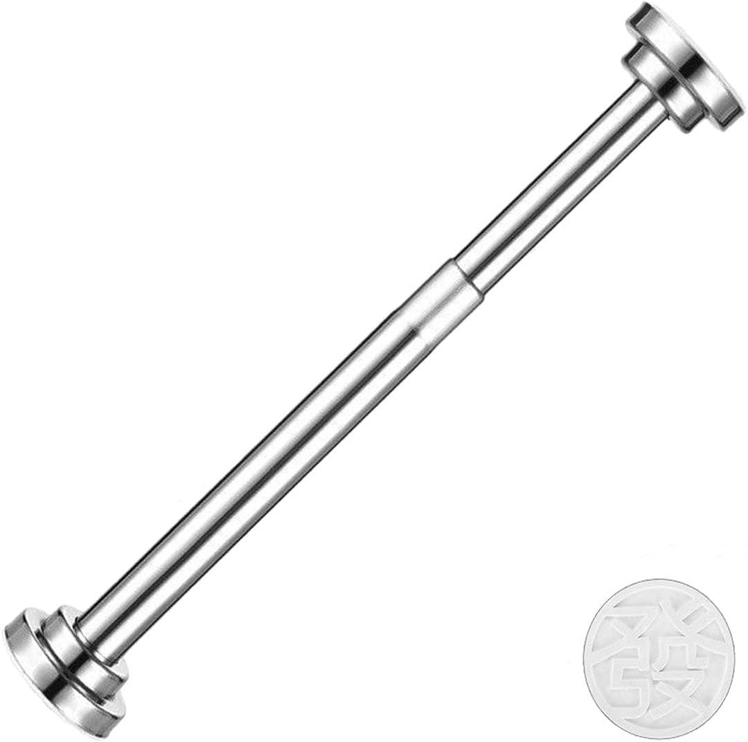 Stainless Steel Spring Tension Curtain Rod 11.8" to 19.7" Adjustable, Small Short Expandable Spring Loaded Curtain Tension Rod For Wardrobes Window Closet Bathroom Cupboard Cabinet(No Drill,No Screws)