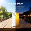 Solar Garden Decor for Outside-Solar Candles Outdoor Waterproof, Flameless LED Candles Rechargeable, Solar Powered Candles Dusk to Dawn for Patio Lantern Garden Table Decorations, Set of 2, 3.25" x 6"