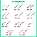Twidec/290PCS Car Electrical Wire Terminal Pins Connector 1/1.5/1.8/2.2/2.8/3.5mm 21Type Connector Pins Terminal Auto Electric Connector Non-Insulated Plug Removal Male Female Crimp Pins