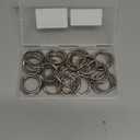JWBIZ 30 Pcs Metal O Rings Heavy-Duty Extra Thick 3.8mm Thickness for Sewing Keychains Belts and Dog Leash (1 inch, Silver)