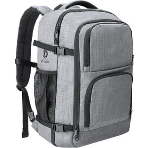 Dinictis Travel Backpack Carry on Flight Approved, Backpack Suitcase for Travel, Personal Item Travel Bag fits 17 inch Laptop- Grey