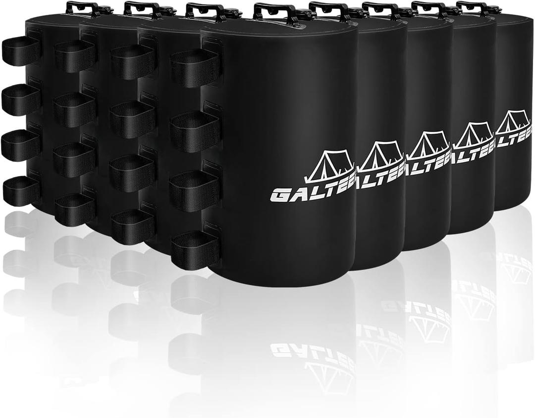 Canopy Water Weights Bag,8 Pack 440LBS Pop Up Tent Water Weights for Legs Heavy Duty Canopy Leg Weights for Pop Up Canopy,Canopies,Tent,Gazebo,Black,25L/PC