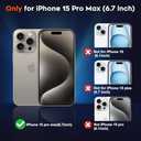 Magnetic for iPhone 15 Pro Max Case, [Crystal Clear Not Yellowing] [Compatible with Mag Safe] [Military Drop Protection] Non-Slip Shockproof Anti-Scratch Phone Case, Clear