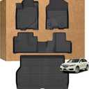 Floor Mats for Acura RDX 2016-2018 (Not for Front Passenger Seat w/ 4-Way Power Adjustment), Heavy Duty TPE Waterproof Non-Slip All Weather Protection Custom, Floor Mats & Cargo Liner