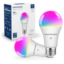 Lightinginside Smart Light Bulbs 100W Equiv., 1350LM 11W Smart Bulb Works with Alexa/Google Home/Smart Life, A19 E26 RGBCW Color Changing, No Hub Required, 2.4G WiFi Bluetooth Bulb, ETL Listed, 2PCS