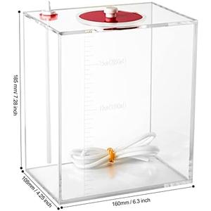 Aquarium Choice Acryli Made Liquid Storage Bucket Dosing Pump Reservoir Container (6.3 * 4.25 * 7.28 Inch;2500ml/2.5L)