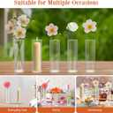 20 Pack 5.9" Tall x 1.8" Diameter Clear Glass Cylinder Vases - Multi-Use Flower Vase, Hurricane & Floating Candle Holders for Wedding Centerpieces, Home Decor, Table Displays (20)