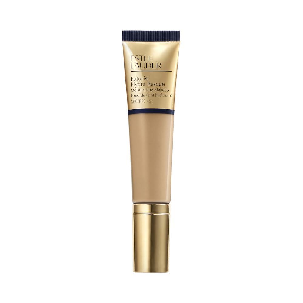 Este Lauder Futurist Hydra Rescue Moisturizing Foundation Makeup SPF 45 for a 12-Hour Glow, 1.2 Fl Oz (4N2 Spiced Sand - Medium tan with neutral subtle golden undertones)