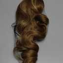 REECHO Ponytail Extension, 24" Claw Clip in Ponytail Extensions Long Curly Wavy Ponytail Hair Extension Jaw Clip on Pony Tails Hairpiece for Women - Medium Blonde with Blonde Highlights