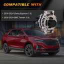 13535009 Alternator Compatible with Chevrolet Equinox 2018-2024, GMC Terrain 2018-2024 5-Groove 12V 130A Replaces 13583100 13513070