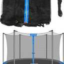 Zoomster Trampoline Enclosure Net with Pole Cap, Replacement Safety Enclosure Net for 6 Straight Poles Round Trampoline, Breathable and Weather-Resistant
