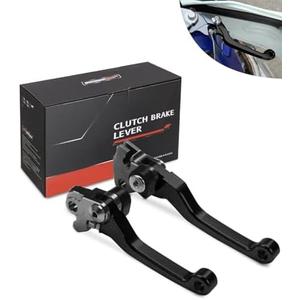 JFG RACING Dirt Bike Foldable Clutch Brake Levers,Clutch Lever Breakaway Levers for KX65 00-24/KX85 01-24/KX100 01-21/KX250 00-04/KX125 00-05/KX112 22-24/KX500 KX250F 2004-Black