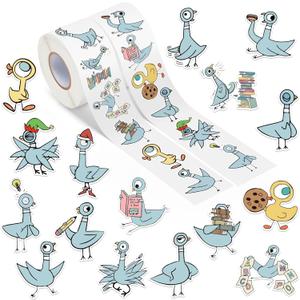 Bird Pigeon Stickers Rolls Back to School 1000Pcs Animals Stickers for Kids Bulk Cute Cartoon Vinyl Waterproof Decals for Water Bottle Laptop Decor Birthday Spring Easter Party Supplies